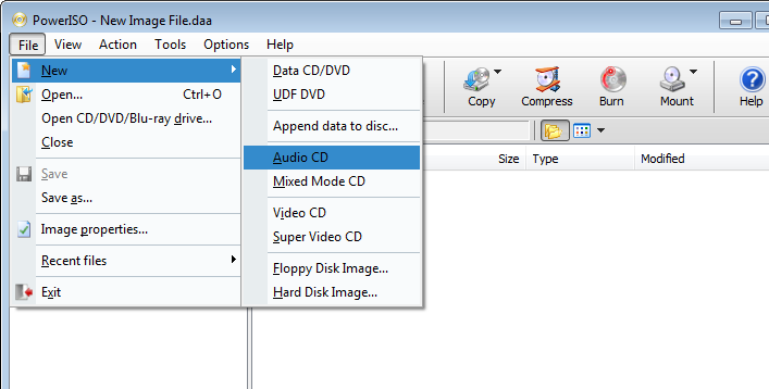 Burn musical files to Audio CD