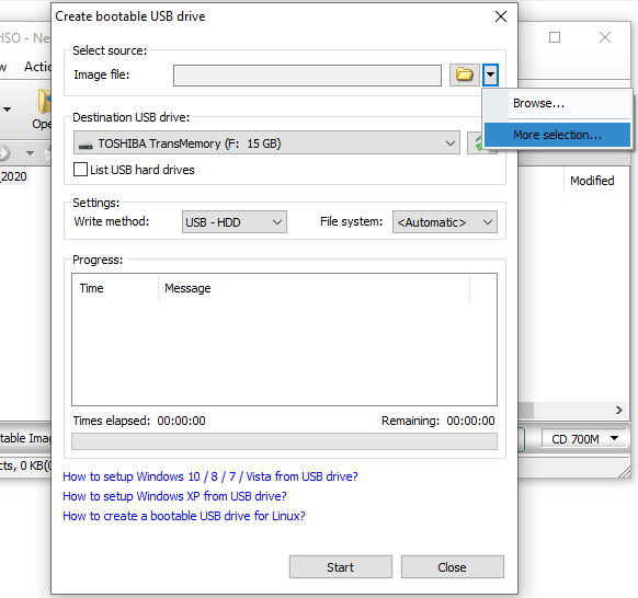 freedos create partition table