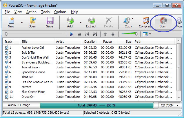 free cd burning software create iso image